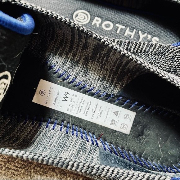 Rothy’s The Flat Round Toe gray w/ pink Comfort Ballet Flats Women’s Size 9 US - Picture 4 of 6